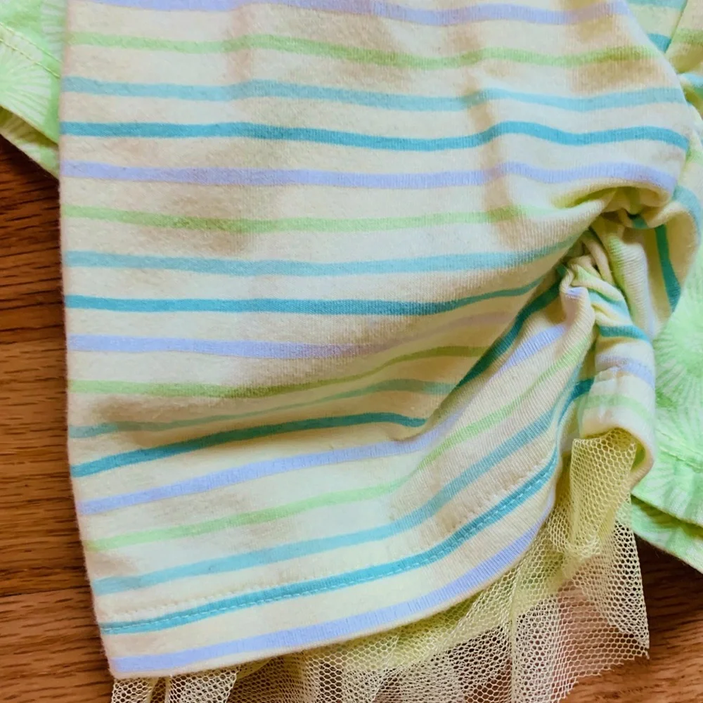 Naartjie NWOT XXXXL size 10 - girls - dress +leggings - yellow and light green